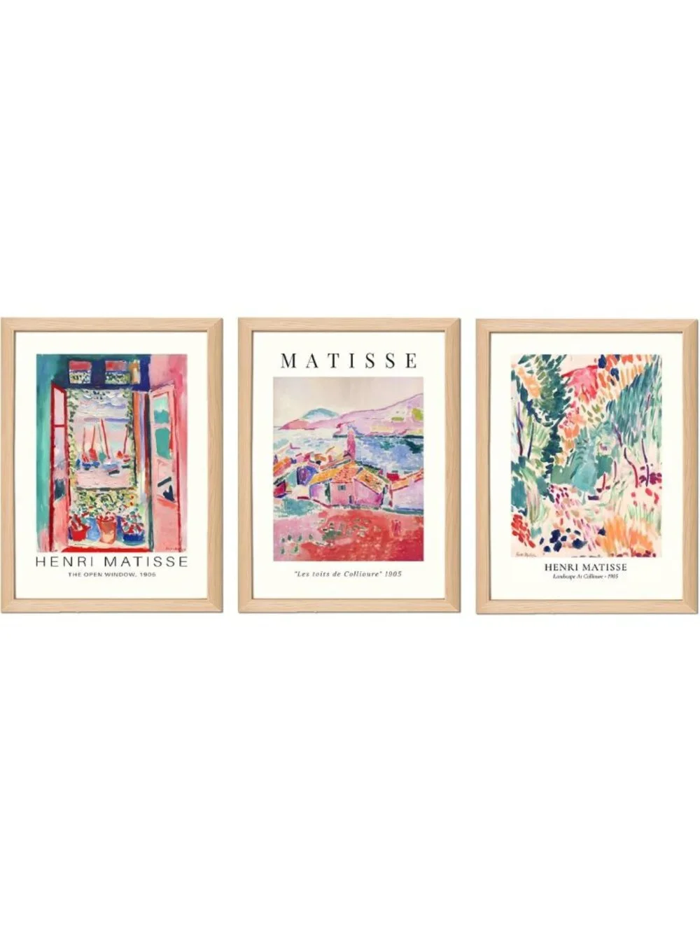 Set of 3 Vintage Abstract Wall Art Prints - Aesthetic Canvas Decor for Home